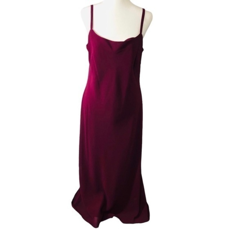 Plaza South Sleeveless long Dresses Size 10 Burgundy 100% Polyester